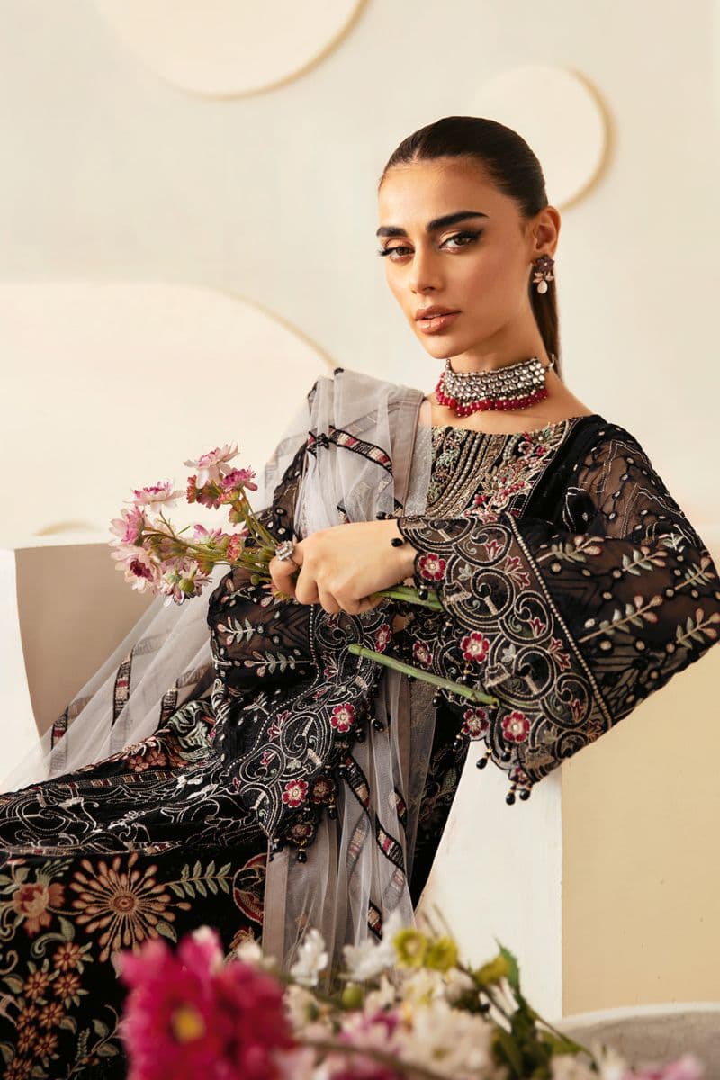 Embroidered Chiffon Unstitched Suit thumbnail