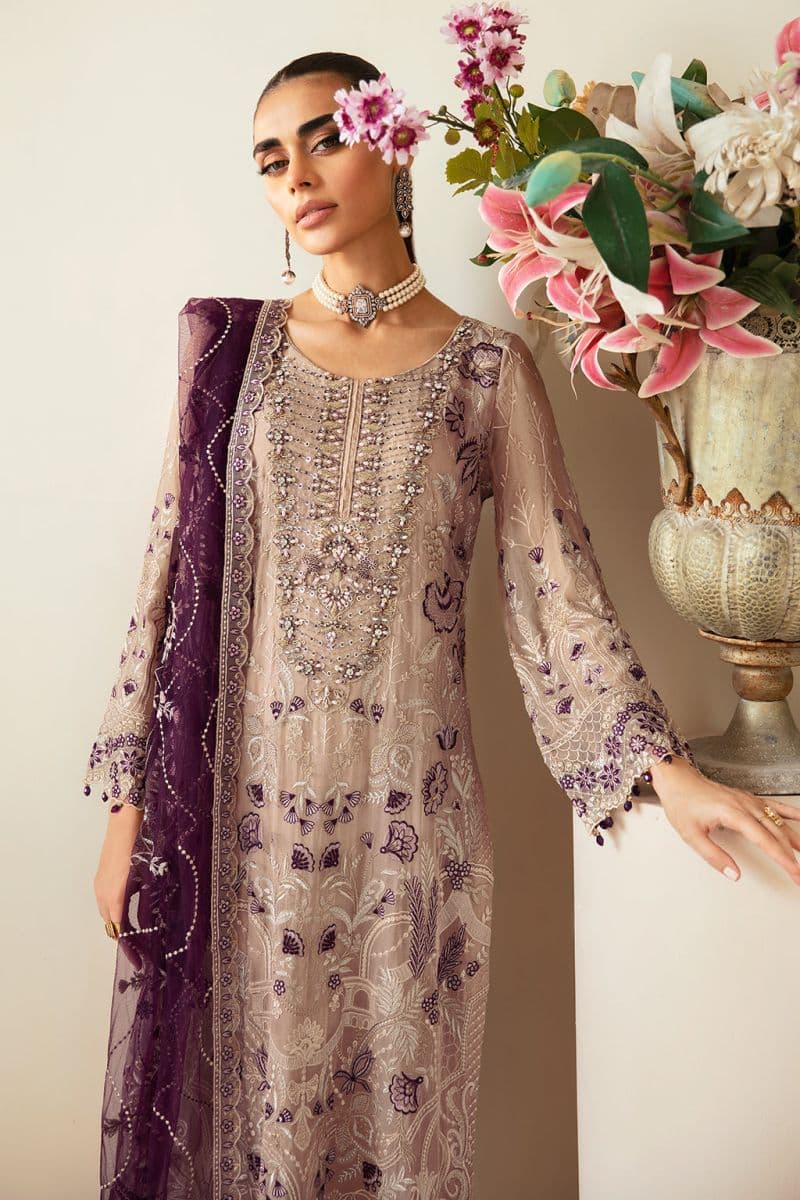 Embroidered Chiffon Unstitched Suit thumbnail