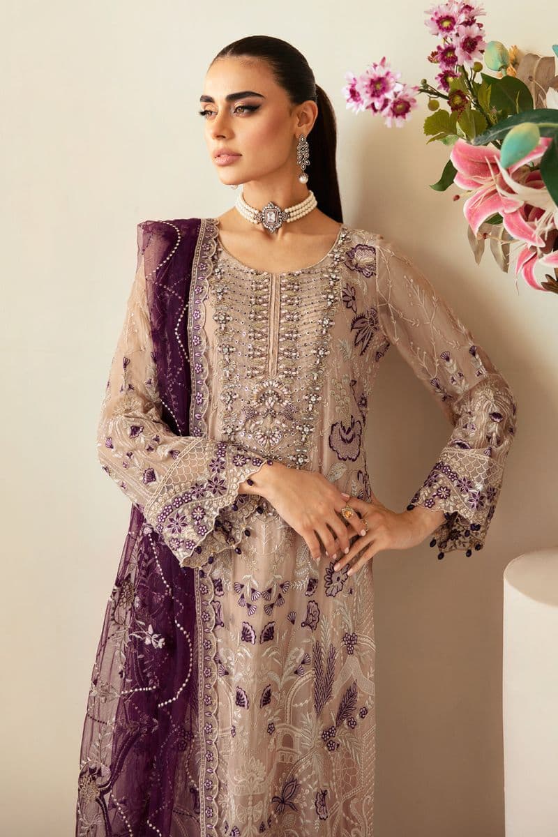 Embroidered Chiffon Unstitched Suit thumbnail
