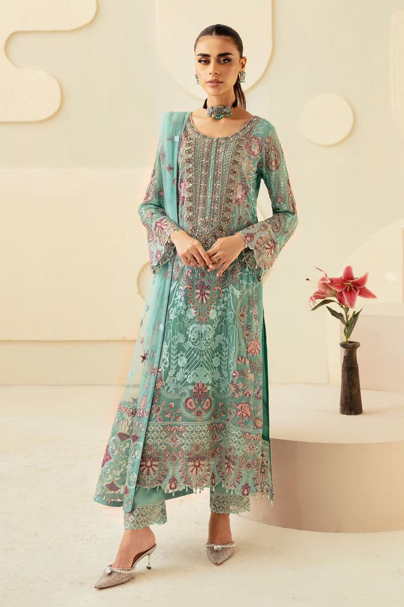 Embroidered Chiffon Unstitched Suit thumbnail