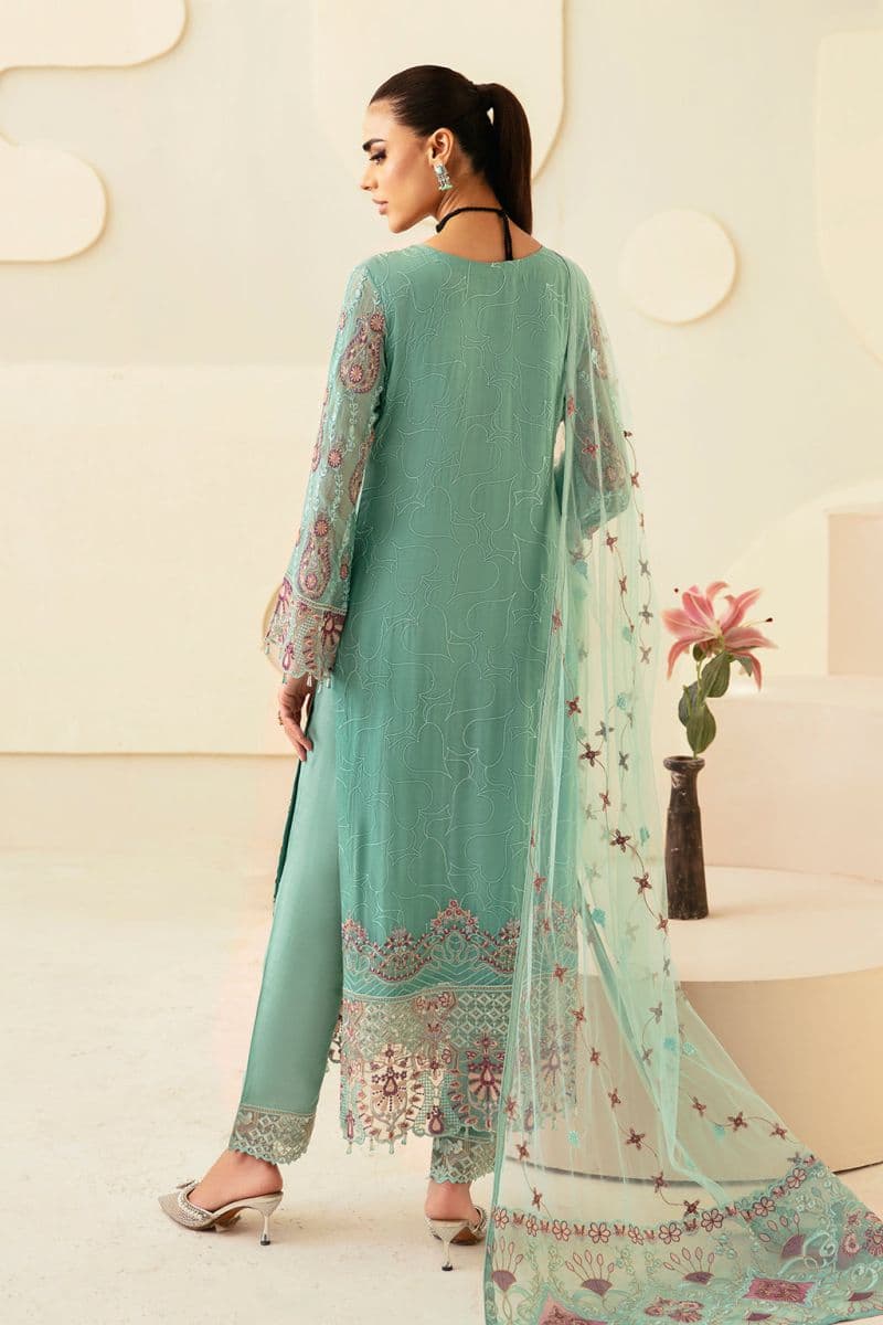 Embroidered Chiffon Unstitched Suit thumbnail