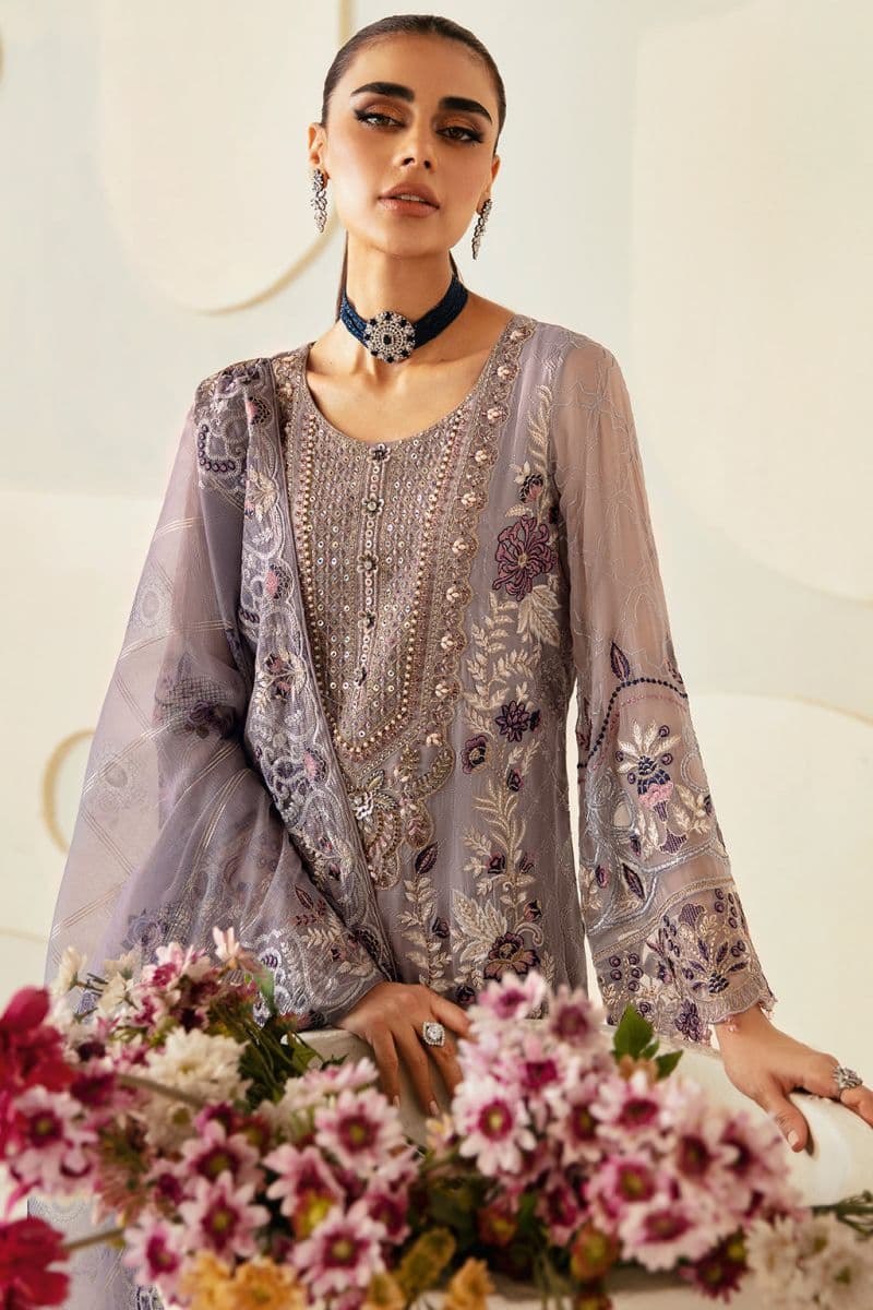 Embroidered Chiffon Unstitched Suit thumbnail