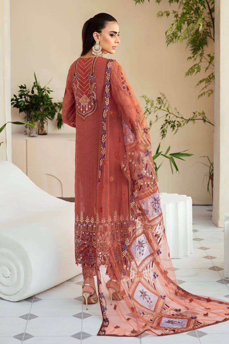 Embroidered Chiffon Unstitched Suit thumbnail