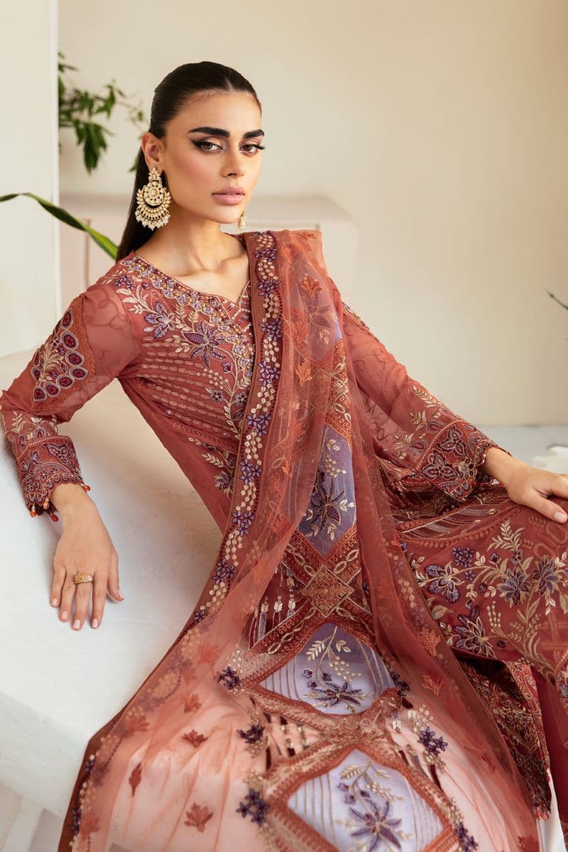 Embroidered Chiffon Unstitched Suit thumbnail