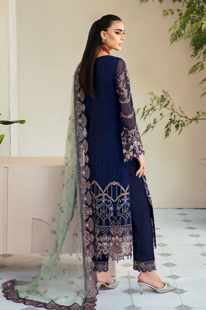 Embroidered Chiffon Unstitched Suit thumbnail