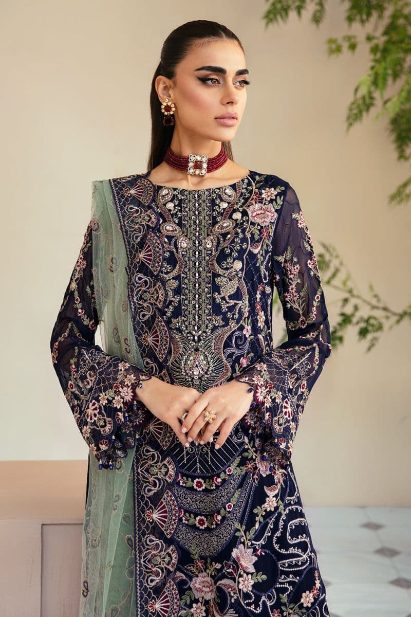 Embroidered Chiffon Unstitched Suit thumbnail