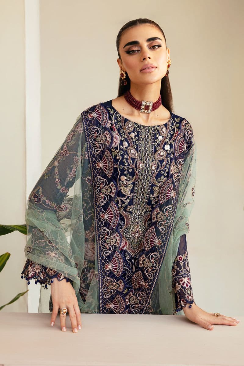 Embroidered Chiffon Unstitched Suit thumbnail