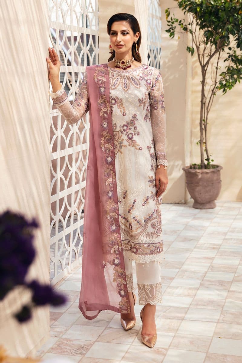 Embroidered Chiffon Unstitched Suit thumbnail