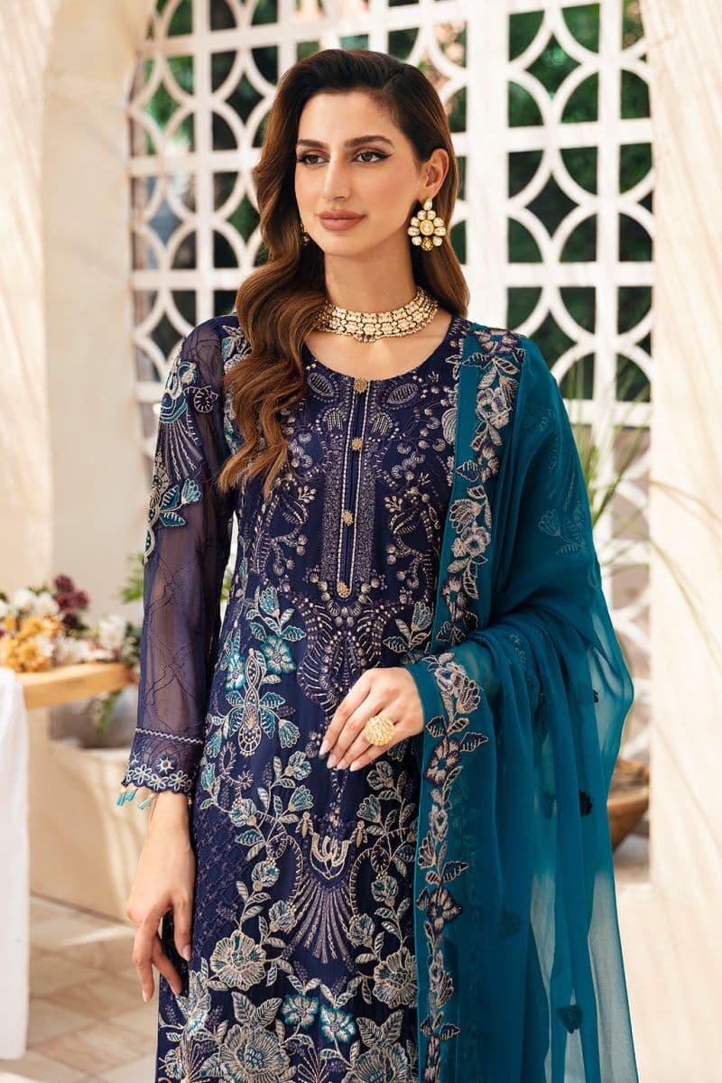 Embroidered Chiffon Unstitched Suit thumbnail