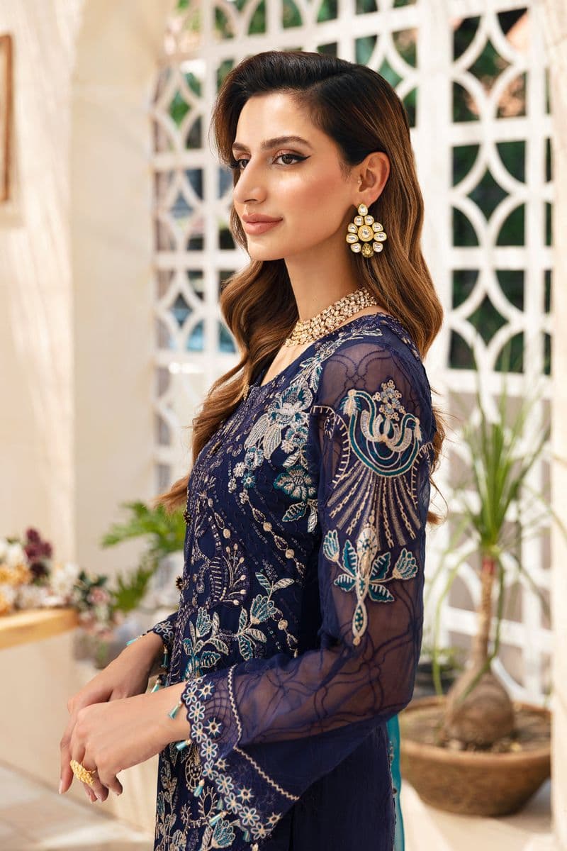 Embroidered Chiffon Unstitched Suit thumbnail