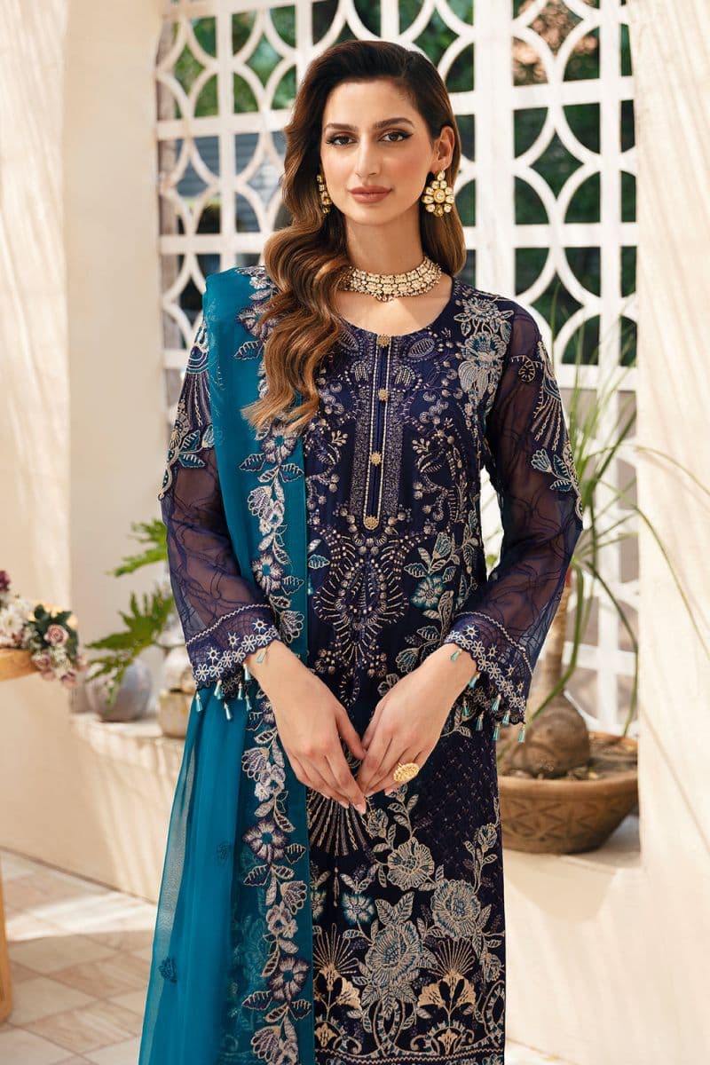 Embroidered Chiffon Unstitched Suit thumbnail