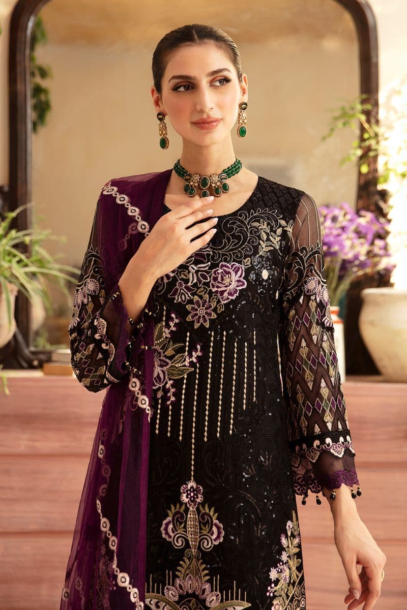 Embroidered Chiffon Unstitched Suit thumbnail