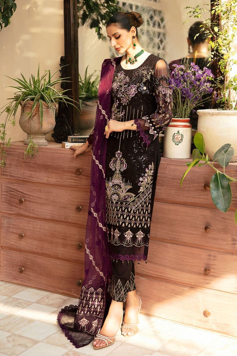 Embroidered Chiffon Unstitched Suit thumbnail