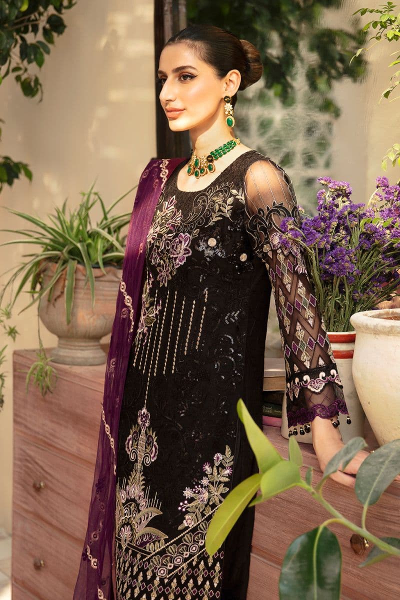 Embroidered Chiffon Unstitched Suit thumbnail