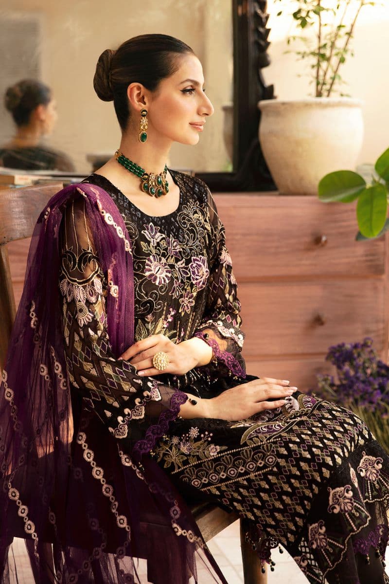 Embroidered Chiffon Unstitched Suit thumbnail