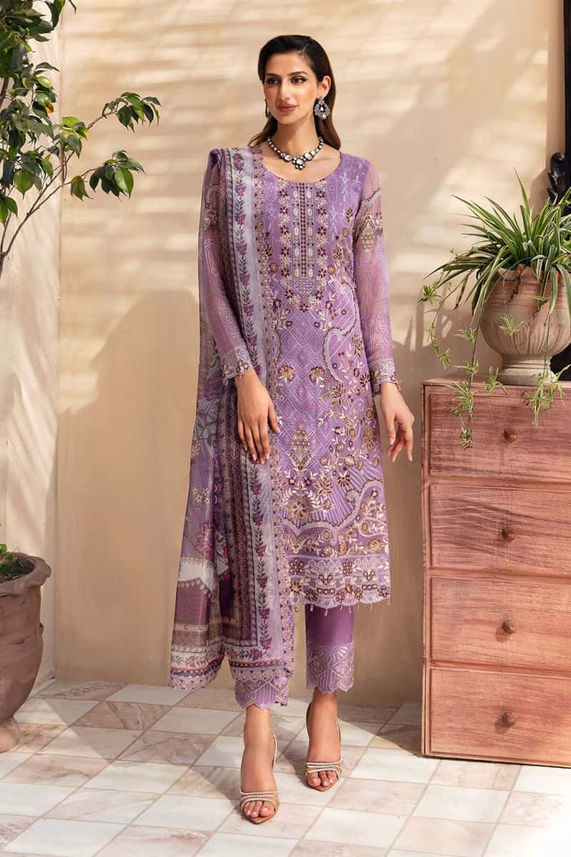 Embroidered Chiffon Unstitched Suit