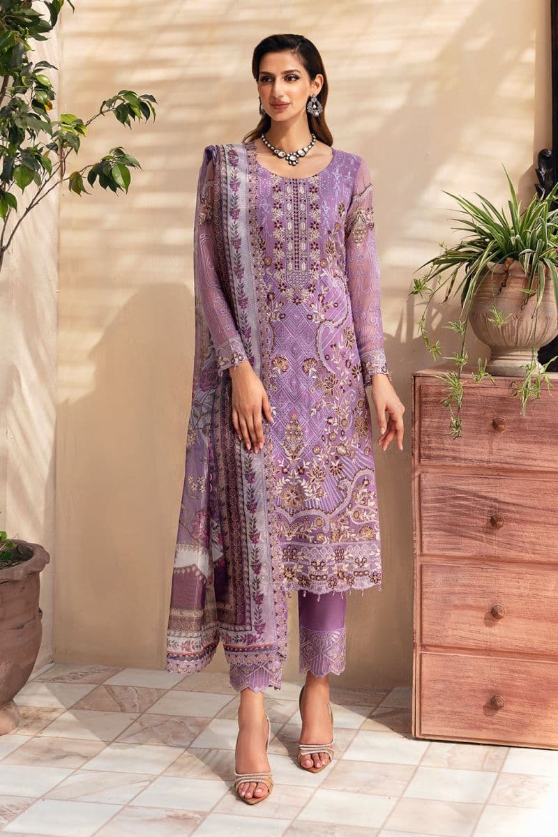 Embroidered Chiffon Unstitched Suit thumbnail