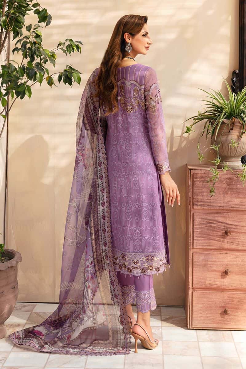 Embroidered Chiffon Unstitched Suit - alternate view