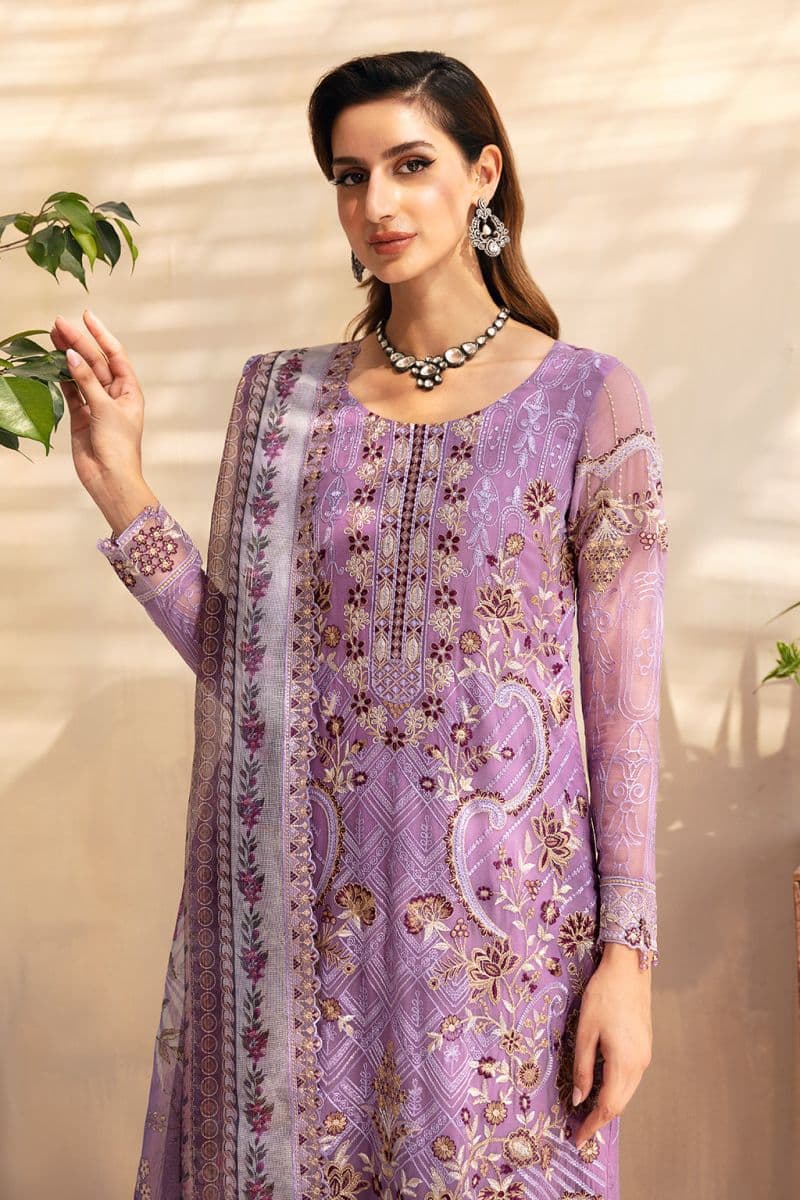 Embroidered Chiffon Unstitched Suit thumbnail