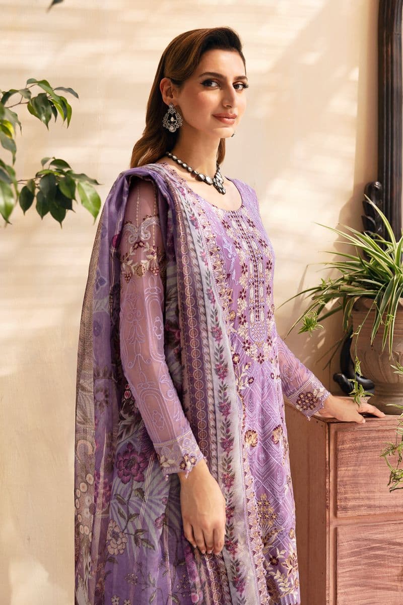 Embroidered Chiffon Unstitched Suit thumbnail
