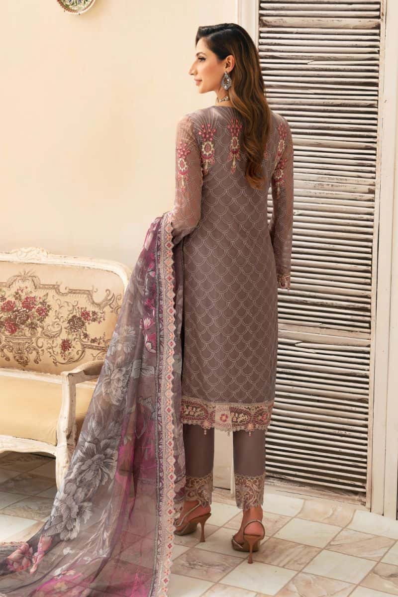 Embroidered Chiffon Unstitched Suit - alternate view