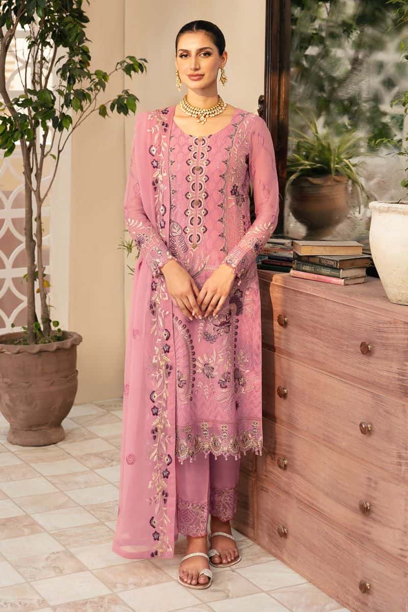 Embroidered Chiffon Unstitched Suit