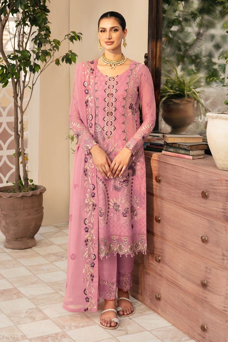 Embroidered Chiffon Unstitched Suit thumbnail