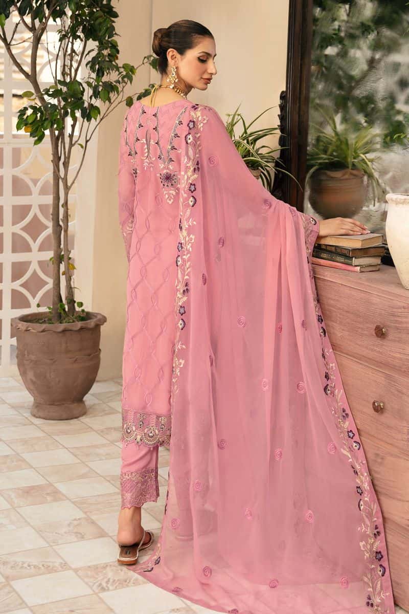 Embroidered Chiffon Unstitched Suit - alternate view