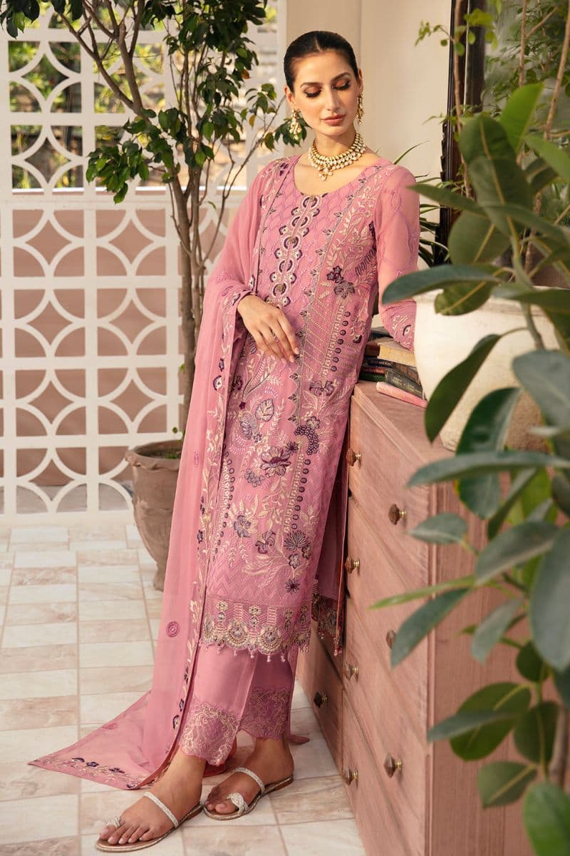 Embroidered Chiffon Unstitched Suit thumbnail