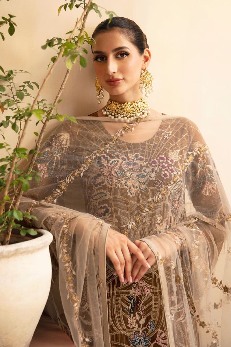 Embroidered Chiffon Unstitched Suit thumbnail