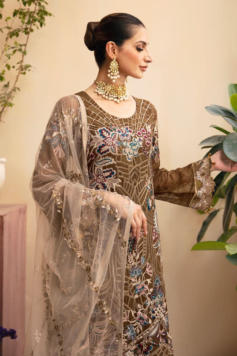 Embroidered Chiffon Unstitched Suit thumbnail