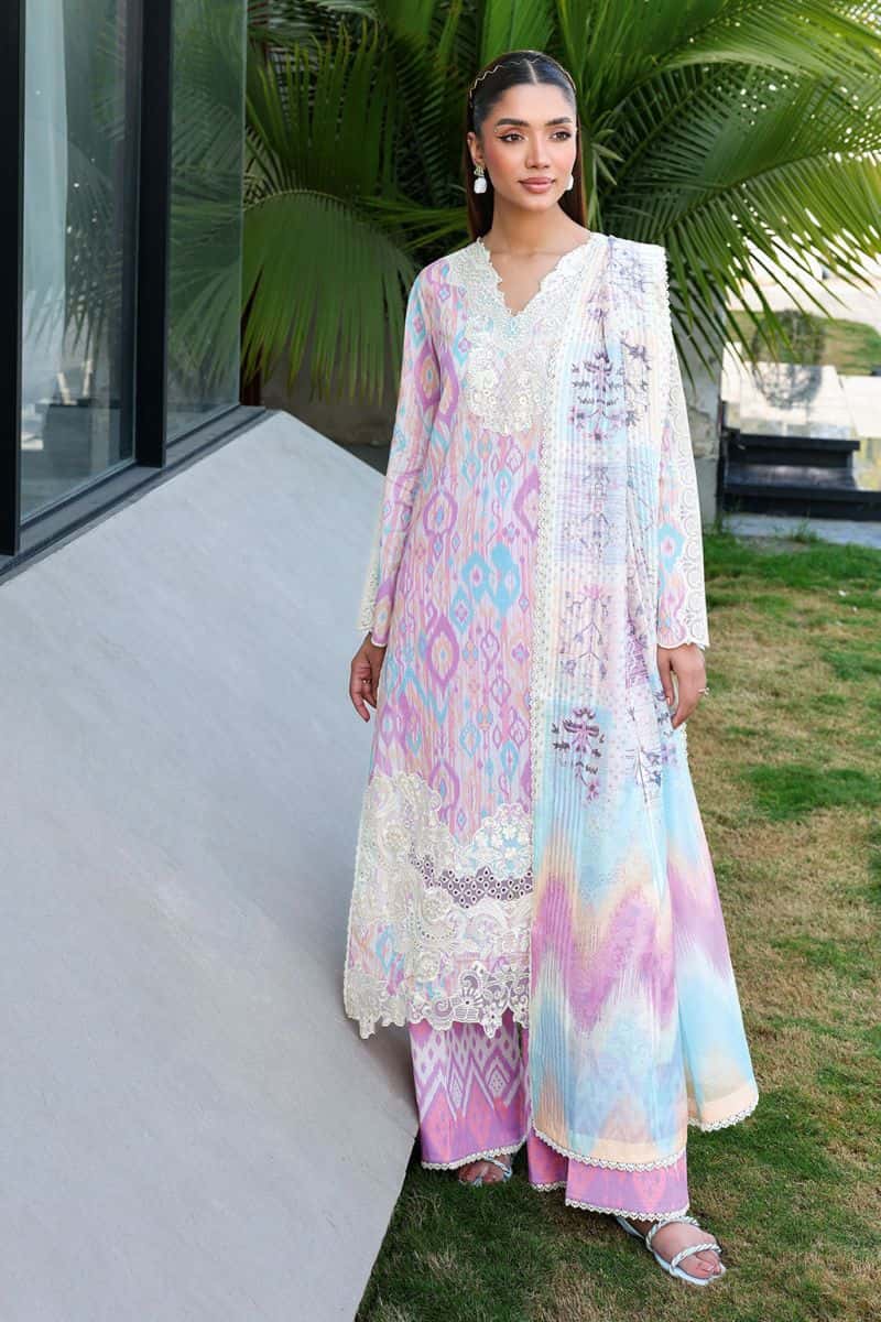 Embroidered Lawn Unstitched Suit - alternate view