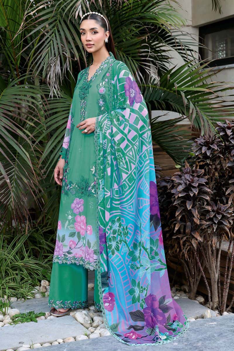 Embroidered Lawn Unstitched Suit - alternate view