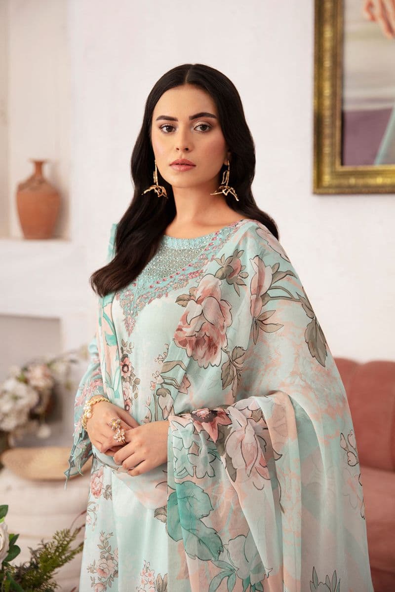 Embroidered Lawn Unstitched Suit thumbnail