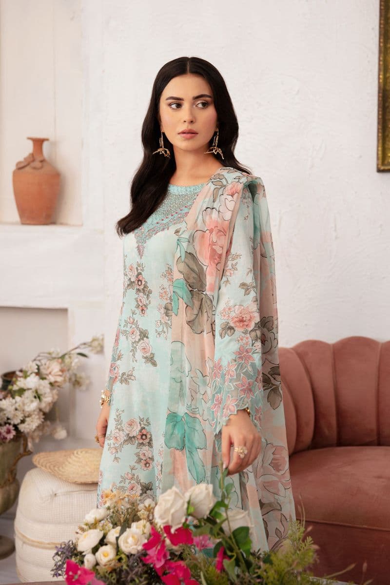 Embroidered Lawn Unstitched Suit thumbnail