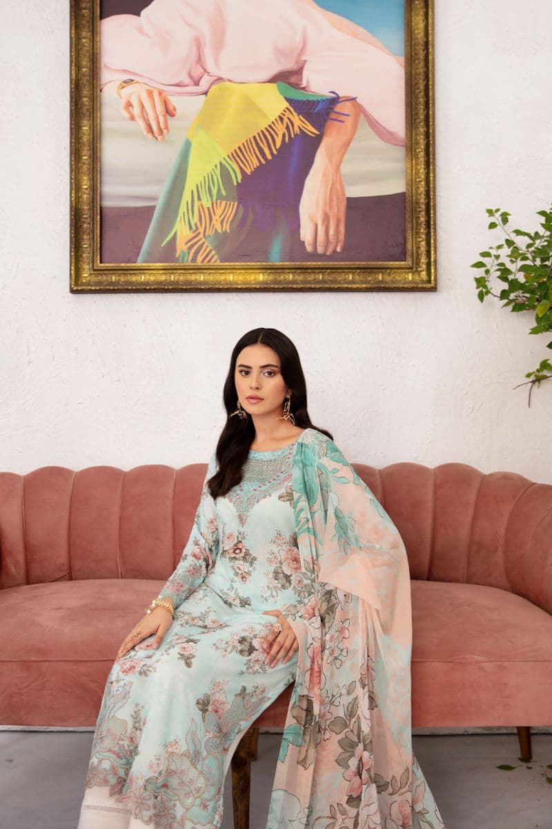 Embroidered Lawn Unstitched Suit thumbnail