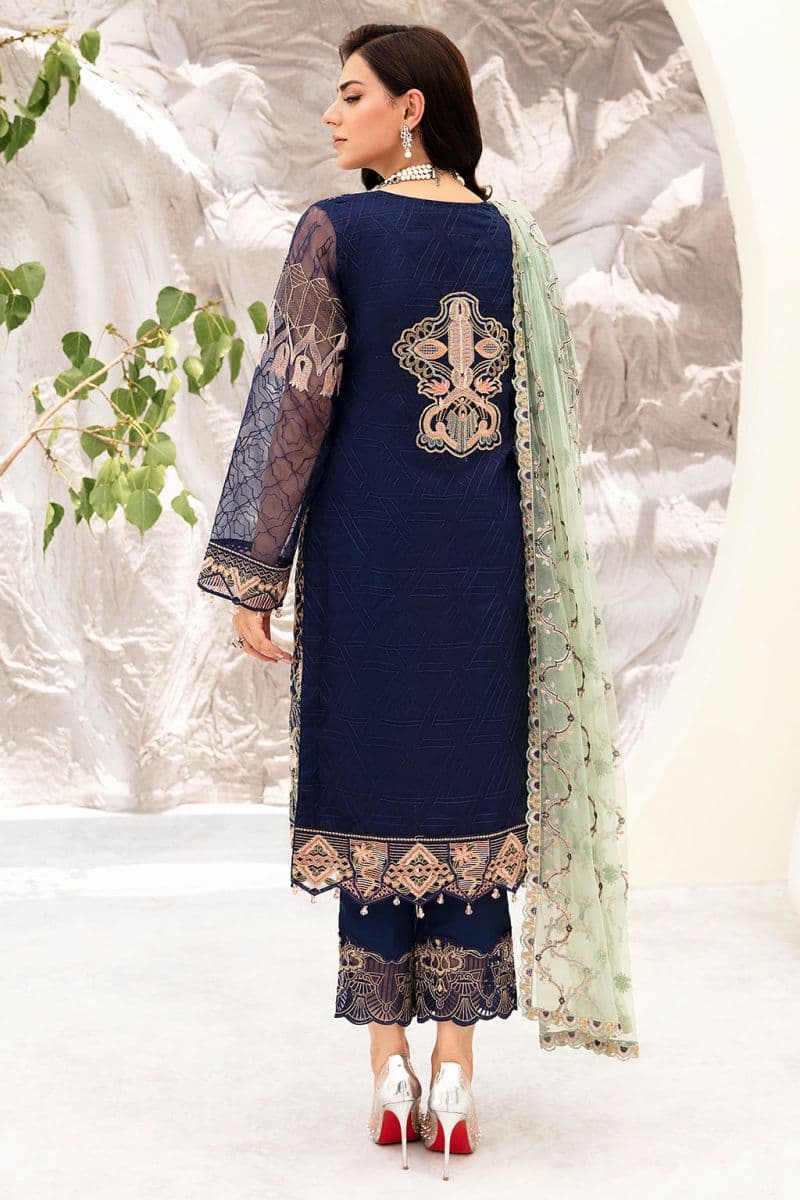 Embroidered Silk Unstitched Suit thumbnail