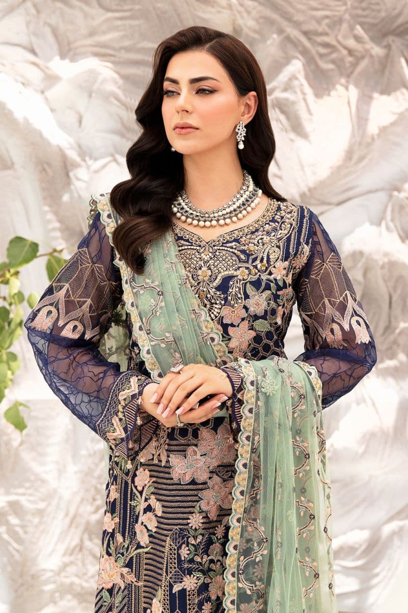 Embroidered Silk Unstitched Suit thumbnail