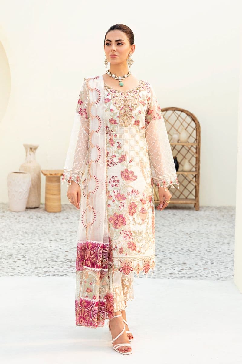 Embroidered Silk Unstitched Suit thumbnail
