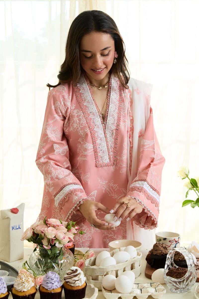 NOORE – 3PC LAWN & CHIFFON LUXURY PRET - alternate view