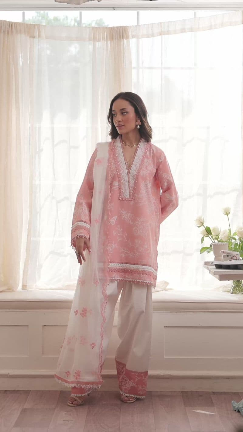 NOORE – 3PC LAWN & CHIFFON LUXURY PRET thumbnail