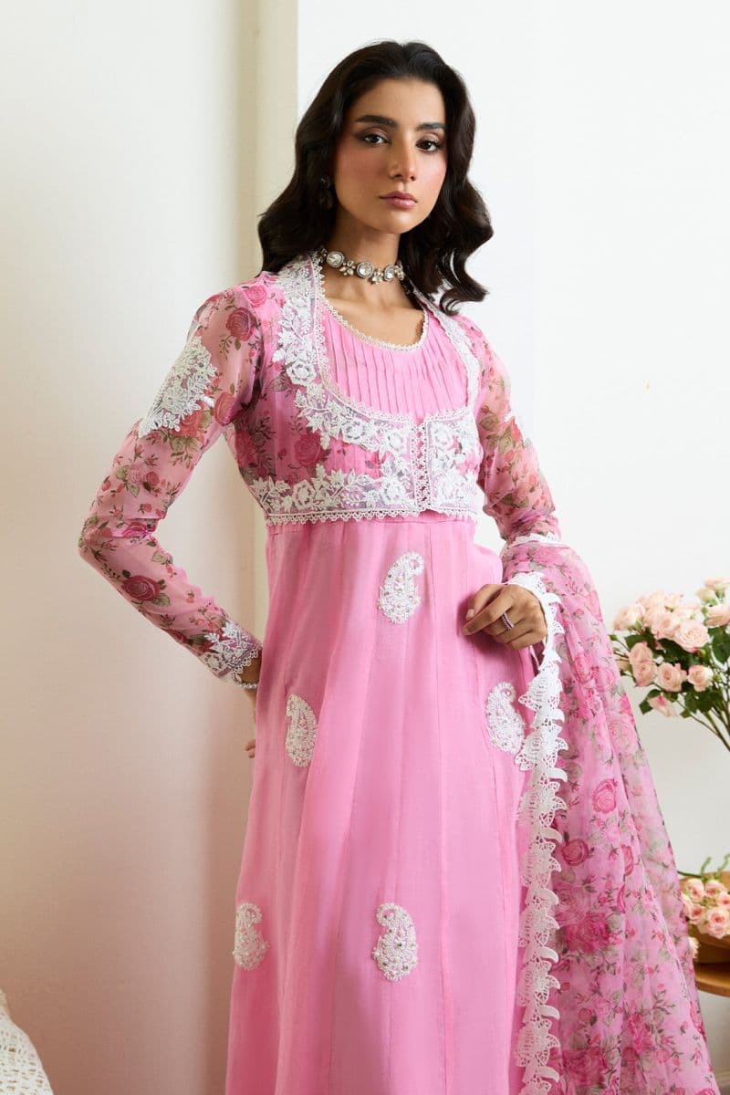 NAZAARA – 3PC PAPER COTTON & ORGANZA LUXURY PRET thumbnail