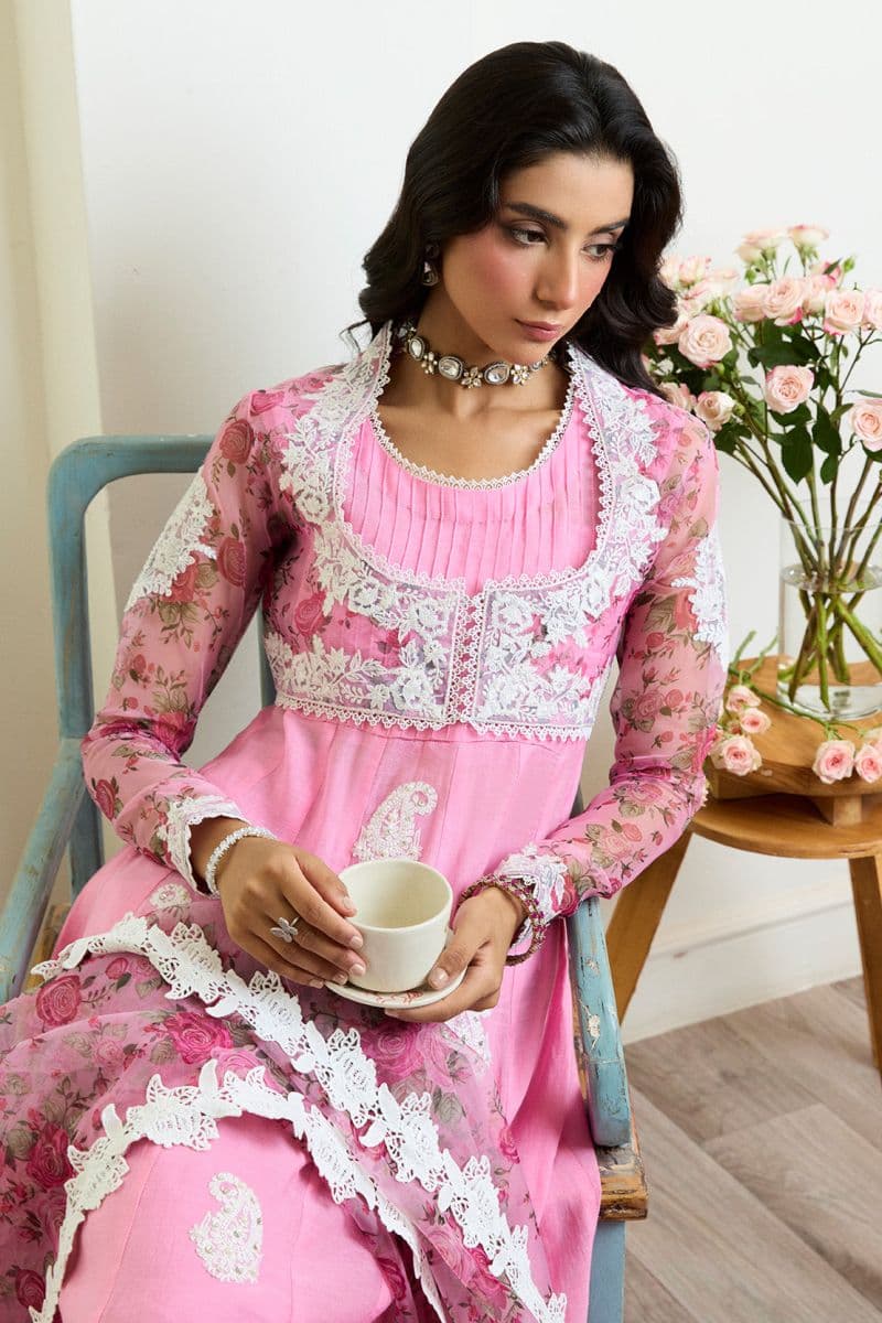 NAZAARA – 3PC PAPER COTTON & ORGANZA LUXURY PRET thumbnail