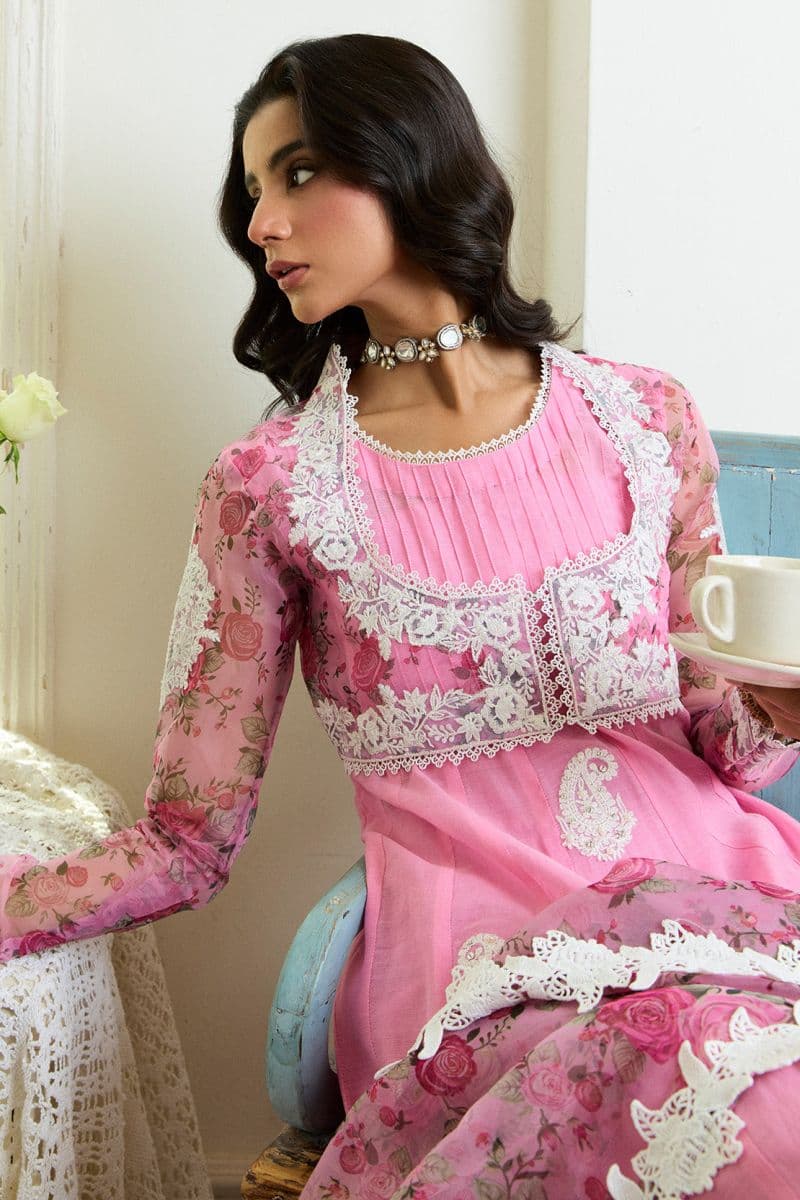 NAZAARA – 3PC PAPER COTTON & ORGANZA LUXURY PRET thumbnail