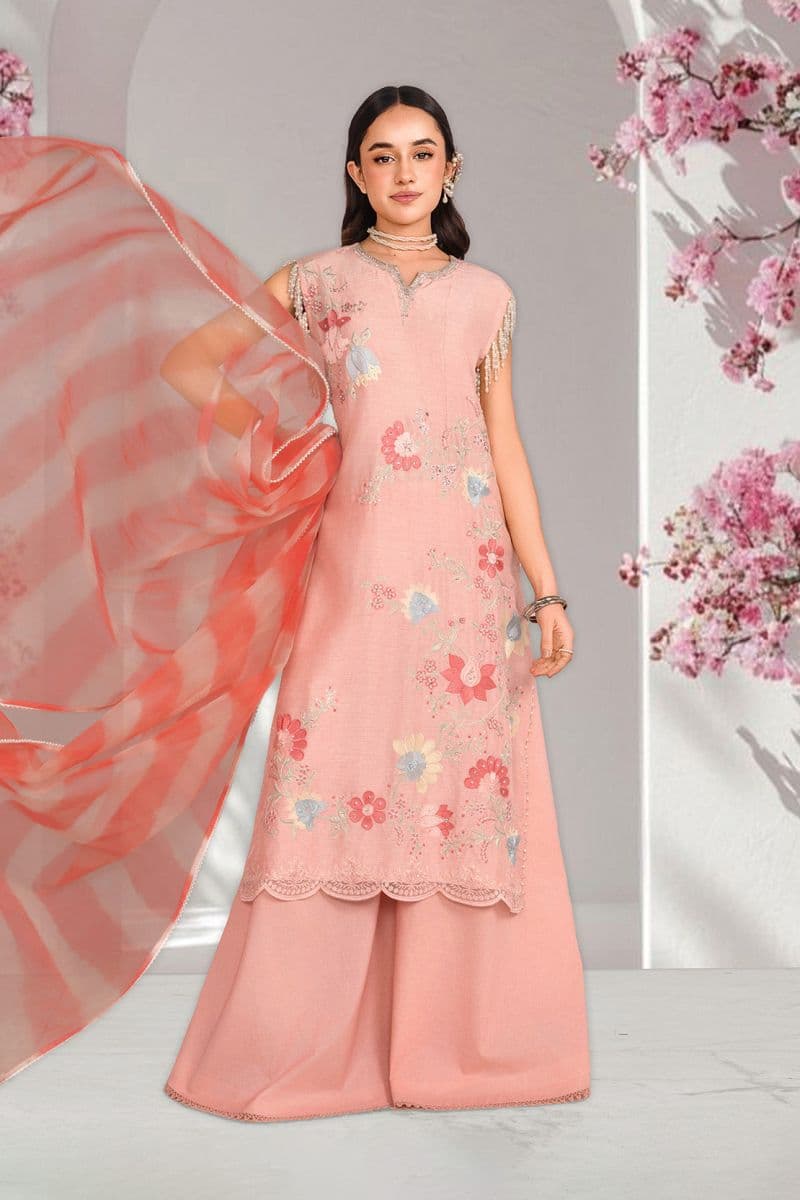 ANMOL – 3PC RAWSILK, LAWN & ORGANZA EID FESTIVE PRET thumbnail