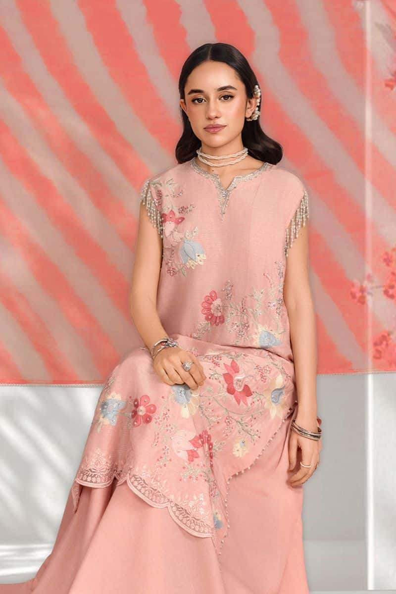 ANMOL – 3PC RAWSILK, LAWN & ORGANZA EID FESTIVE PRET - alternate view