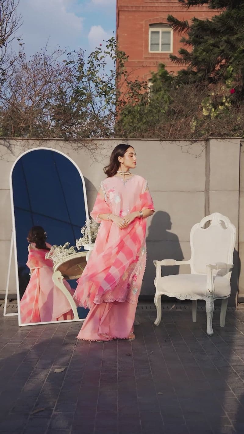 ANMOL – 3PC RAWSILK, LAWN & ORGANZA EID FESTIVE PRET thumbnail