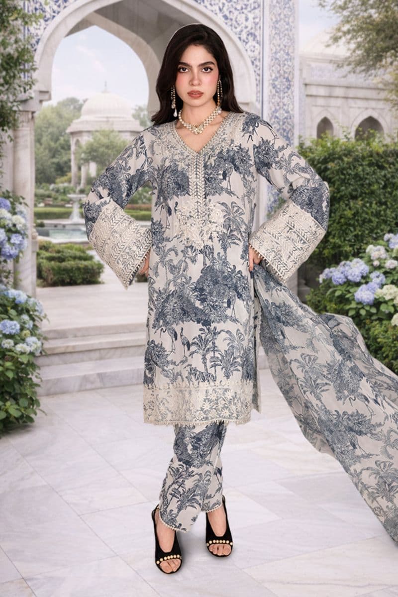 QURBAT – 3PC GRIP & CHIFFON EID FESTIVE PRET thumbnail