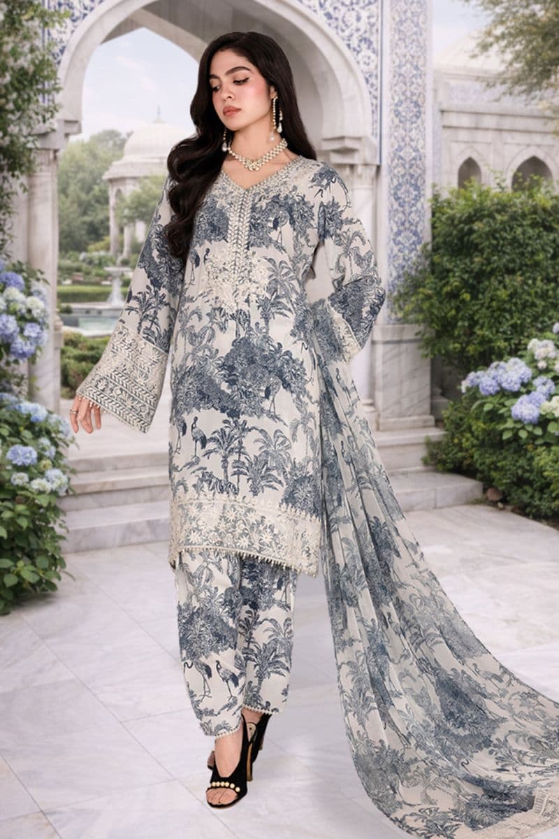 QURBAT – 3PC GRIP & CHIFFON EID FESTIVE PRET thumbnail