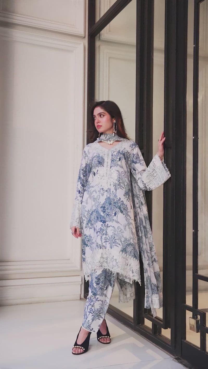 QURBAT – 3PC GRIP & CHIFFON EID FESTIVE PRET thumbnail